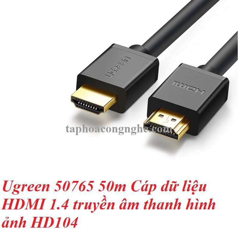 Ugreen 50765 50m Cáp dữ liệu HDMI 1.4 có chipset truyền âm thanh hình ảnh HD104 30050765